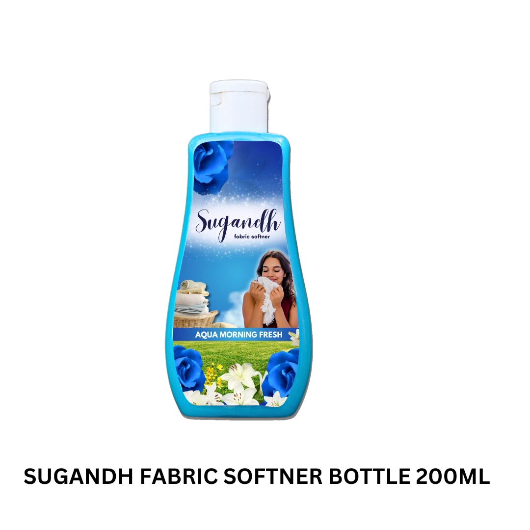 SUGANDH FABRIC SOFTNER 200 ML EMPTY BOTTLE WITH FLIPTOP CAP 100QTY
