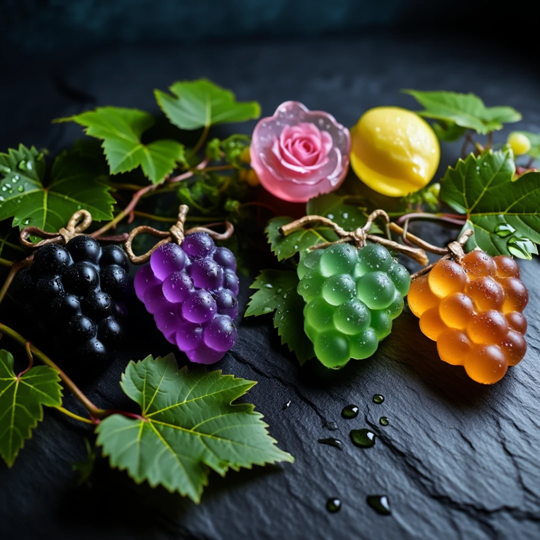 SOAP GRAPES FRUIT SOAPS 50 SMALL BUNCH 16 BALLS @70